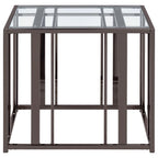 Adri - Rectangular Glass Top Side End Table