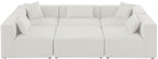 Cube - Linen 6 Piece Modular Sectional