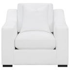 Ashlyn - Upholstered Sloped Arm Accent Chair - White