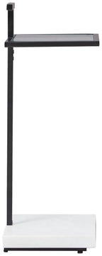 Mannill - Accent Table - Black / White