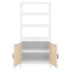 Amherst - 3-Shelf Radio Weave Cane Metal Accent Cabinet