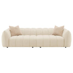 Winchester - Boucle Upholstered Extra Long Sofa - Sand Pebble