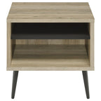 Welsh - Square Engineered Wood Side End Table Antique Pine - Distressed Pine