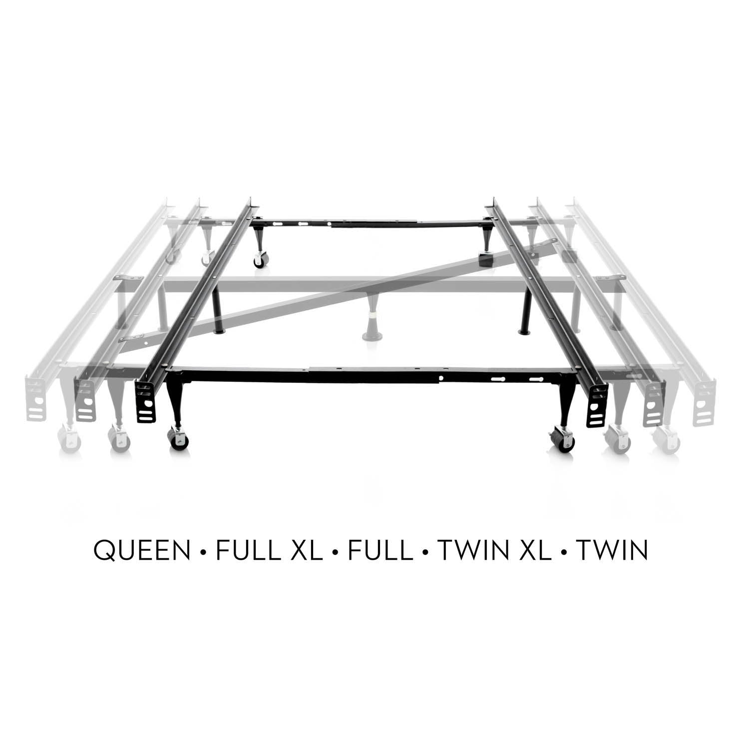 Queen / Full / Twin Adjustable Bed Frame - Wheels