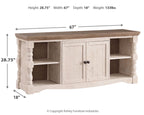 Havalance - Extra Large TV Stand - 2 Doors - Brown / Beige