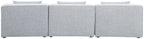 Cube - Linen Modular 3 Seat Armless Sofa