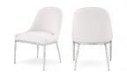 Ferro - Upholstered Dining Side Chair With Brushed Silver Legs