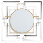 Oceanal - Accent Mirror - Black / Gold Finish