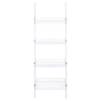 Amaturo - 4-Shelf Acrylic Ladder Bookshelf - Clear