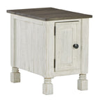 Havalance - Chair Side End Table - White / Gray