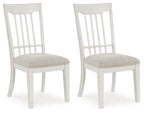 Shaybrock - Dining Upholstered Side Chair (Set of 2) - Antique White / Brown