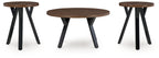 Elbrynn - Occasional Table Set (Set of 3) - Brown / Black