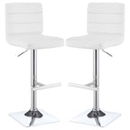 Bianca - Square Upholstered Adjustable Bar Stools (Set of 2)