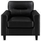 Scotland - Faux Leather Upholstered Track Arm Chair