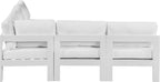 Nizuc - Outdoor Patio 5 Piece Modular Sectional With White Frame