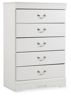 Anarasia - Five Drawer Chest - White