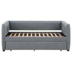 Brodie - Upholstered Twin Daybed With Trundle - Gray