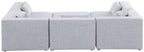 Cube - Linen 6 Piece Modular Sectional
