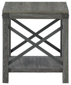 Freedan - Square End Table - Grayish Brown