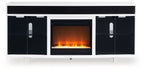 Gardoni - 72" TV Stand With Electric Fireplace - White / Black