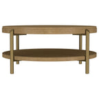 Arini - Round Coffee Table With Storage Shelf