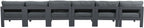 Nizuc - Outdoor Patio 6 Seat Armless Modular Sofa With Gray Frame