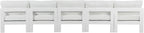 Nizuc - Outdoor Patio 5 Seat Modular Armless Sofa With White Frame