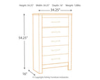 Bellaby - Five Drawer Chest - Whitewash