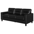 Scotland - Faux Leather Upholstered Track Arm Sofa