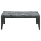 Mozzi - Rectangular Faux Marble Coffee Table - Gray And Black