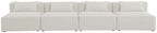 Cube - Linen Modular 4 Seat Armless Sofa