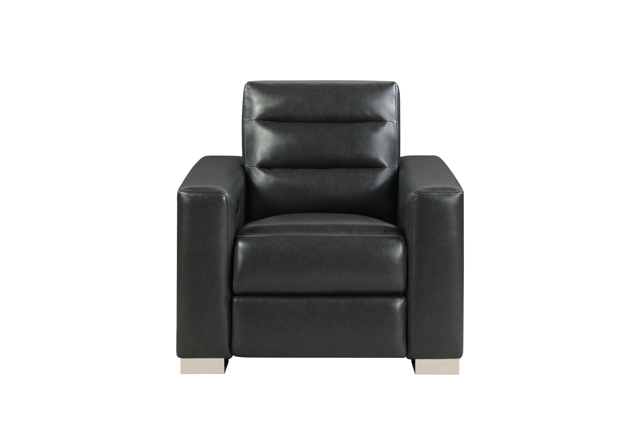 Ylime - Power Recliner With Bookcase LED - Charcoal