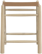 Santos - Backless Counter Stool With Stained Natural Base