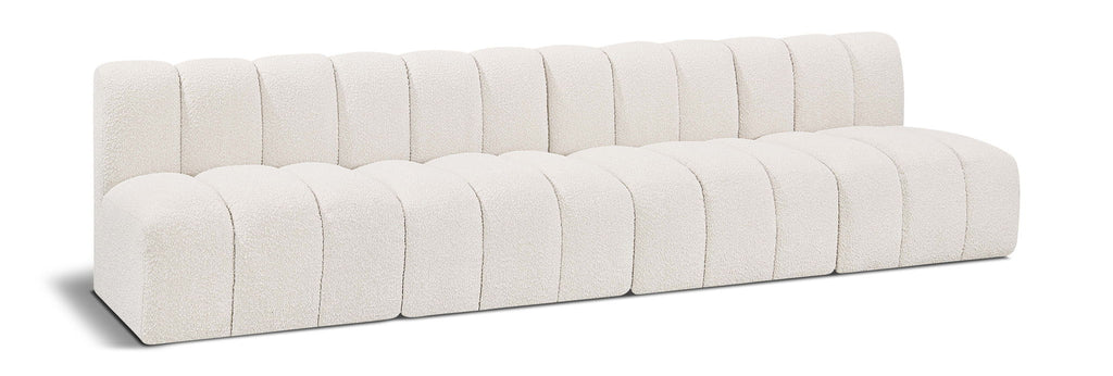 Arc - Boucle Fabric 4 Seats Modular Sofa