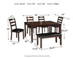 Coviar - Dining Room Table Set (Set of 6) - Brown