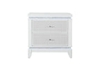 Alina - Nightstand With LED And USB - White