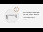 Hallanden - Large UPH Dining Room Bench - Black / Gray