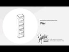 Bellaby - Pier - 4 Shelves - Whitewash